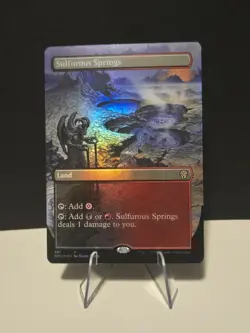 MTG Sulfurous Springs Borderless Foil Land Card Dominaria United Magic - Image 1
