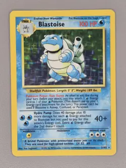 Pokemon TCG Blastoise 2/102 Holo Card Base Set Mint - Image 3
