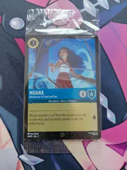 Disney Lorcana TCG Moana/Vaiana Promo Card Sealed 26/P2 Foil - Image 1