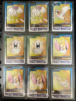 Pokemon Bandai Carddass Lot 274 Cards File Green Red Set Japanese - Image 2