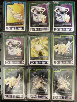 Pokemon Bandai Carddass Lot 274 Cards File Green Red Set Japanese - Image 3