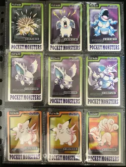 Pokemon Bandai Carddass Lot 274 Cards File Green Red Set Japanese - Image 4