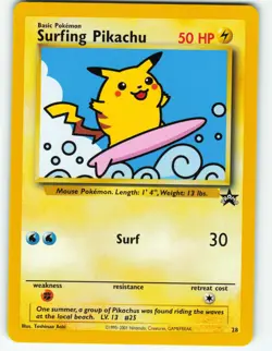 Surfing Pikachu - 28/53 Wizards Black Star Promos - Pokemon TCG - 2001 - Image 1