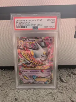 PSA 7 M GENGAR EX XY166 | Black Star Promo Collector Chest Pokemon Card - Image 1
