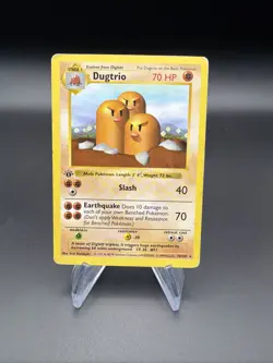 Dugtrio - 1st Edition Shadowless - 19/102 Base Set - Pokemon TCG - 1999 - Image 1