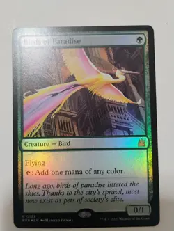 Birds of Paradise Foil LP/MP MTG Ravnica Remastered (RVR) Authentic - Image 1