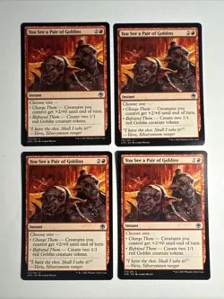 4x Mtg D&D Forgotten Realms You See A Pair Of Goblins NM/M Magic The Gathering - Image 1