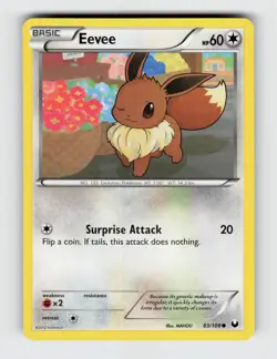 Eevee 83/108 Common Dark Explorers Pokemon 2012 Lightly Played - Image 1