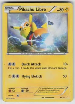 Pikachu Libre (30 30/30 Holo XY Trainer Kit: Pikachu Libre & Suicune Pokemon HP - Image 1