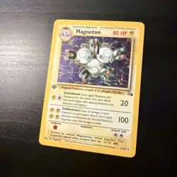 Pokemon Magneton Fossil Holo Rare 11/62 1999 80 HP Sonicboom Stage 1 1st Edition - Image 1