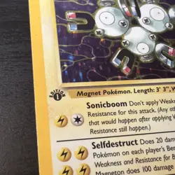 Pokemon Magneton Fossil Holo Rare 11/62 1999 80 HP Sonicboom Stage 1 1st Edition - Image 3