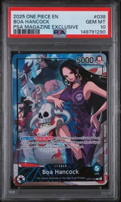 Boa Hancock Leader PSA 10 PSA Magazine Exclusive One Piece OP07-038 - Image 1
