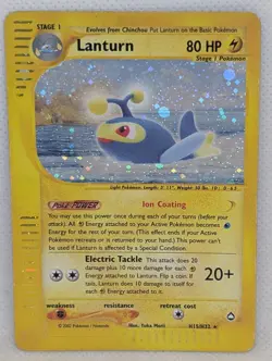 Lanturn Holo Rare H15/H32 Aquapolis WoTC Pokemon TCG Nintendo E-Reader LP - Image 1