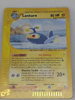 Lanturn Holo Rare H15/H32 Aquapolis WoTC Pokemon TCG Nintendo E-Reader LP - Image 3