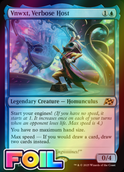 x1 Vnwxt, Verbose Host DFT Aetherdrift MTG 73 FOIL RARE M/NM 1x - Image 1