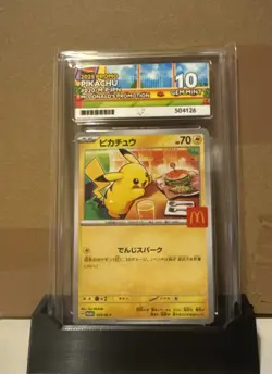 ACE Graded Gem Mint 10 PIKACHU PROMO 020/M-P McDONALD'S 2025 Pokemon Japanese - Image 1