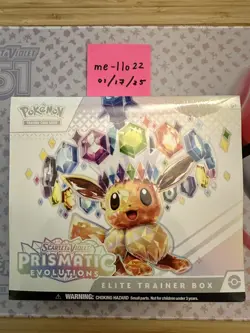 Pokemon TCG Scarlet & Violet Prismatic Evolutions Elite Trainer Box ETB IN HAND! - Image 1