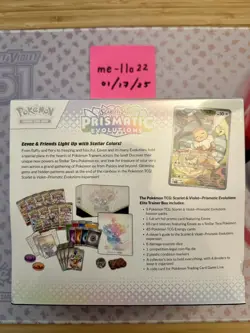 Pokemon TCG Scarlet & Violet Prismatic Evolutions Elite Trainer Box ETB IN HAND! - Image 2
