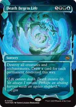 Foil - Death Begets Life (Showcase) - 406 / NM / English MTG - Image 1