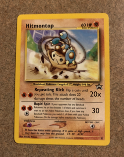 Hitmontop Pokemon WOTC Black Star Promo # 37 HP 60 NM - Image 1