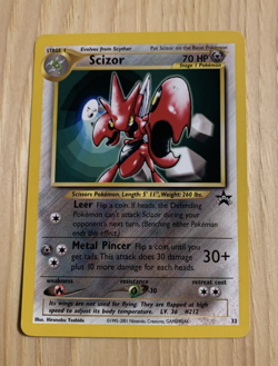 SCIZOR BLACK STAR PROMO 33 Pokemon WOTC NM - Image 1