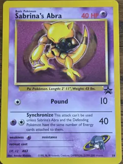 Pokemon Wotc Black Star Promo #19 SABRINA'S ABRA *never played* - Image 1