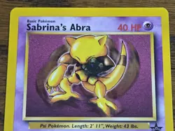 Pokemon Wotc Black Star Promo #19 SABRINA'S ABRA *never played* - Image 2