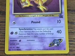 Pokemon Wotc Black Star Promo #19 SABRINA'S ABRA *never played* - Image 3