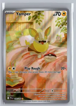 Yamper 099/094 Illustration Rare Phantasmal Flames Pokemon Near Mint - Image 1
