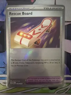 Pokemon Rescue Board 126/131 Poke Ball Reverse Holo Prismatic Evolutions NM - Image 1