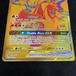 Reshiram & Charizard GX SM247 Gold Promo Tag Team Pokemon Card EX - Image 5