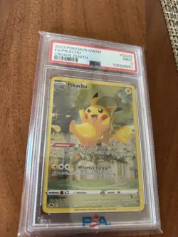 2023 POKEMON SWORD & SHIELD CROWN ZENITH #GG30 FULL ART/PIKACHU PSA 9 - Image 1