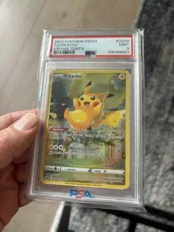 2023 POKEMON SWORD & SHIELD CROWN ZENITH #GG30 FULL ART/PIKACHU PSA 9 - Image 2