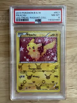 Pikachu RC7/RC25 Legendary Treasures Radiant Collection Pokemon PSA 8 - Image 1
