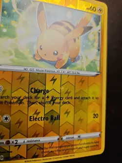 Pikachu 065/202 Common Sword & Shield Pokemon Reverse Holo Lightly Played - Image 3