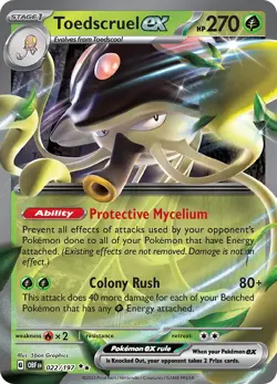 Holofoil - Toedscruel ex - 022/197 / NM / English Pokemon TCG - Image 1