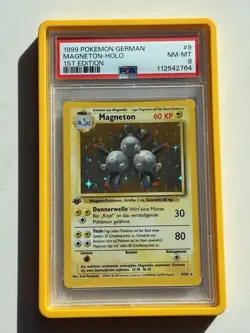 1999 Pokemon German Magneton Holo 1st Edition #9 PSA 8 NM-MT Base Set - Image 1