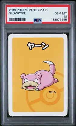 2019 POKEMON OLD MAID SLOWPOKE PSA 10 GEM MINT - Image 1
