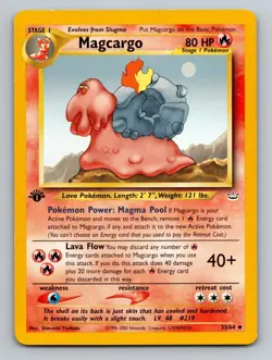 Magcargo Neo Revelation Uncommon 33/64 Pokemon - Image 1