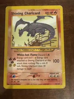 Pokemon TCG Shining Charizard 107/105 Neo Destiny 2000 Holo Rare MP/HP - Image 3