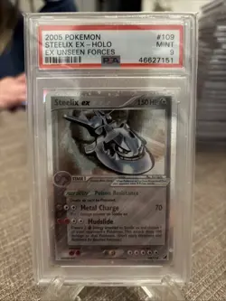 2005 Pokemon EX Unseen Forces #109 Steelix Holo PSA 9 Mint - Image 1