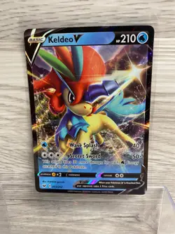 Pokemon Keldeo V 53/202 Sword And Shield Base Ultra Rare Full Art - Image 1
