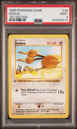 1999 Pokemon Base Set #48 Doduo - 1st Edition (PSA 9 MINT) - Image 1