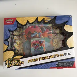 Pokemon TCG: Mega Evolution—Ascended Heroes Mega Feraligatr ex Box (1 Foil Pr... - Image 1