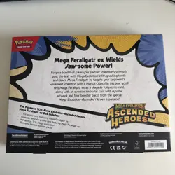 Pokemon TCG: Mega Evolution—Ascended Heroes Mega Feraligatr ex Box (1 Foil Pr... - Image 2