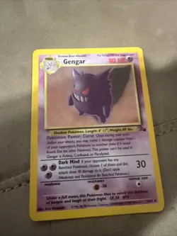 Gengar 5/62 Fossil Unlimited - Holo Rare - 1999 WOTC Pokemon - Image 1