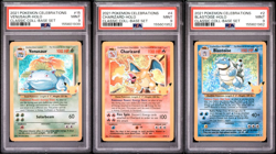 PSA 9 Pokemon Celebrations Big 3 #15 #4 #2 Charizard Blastoise Venusaur Lot - Image 1