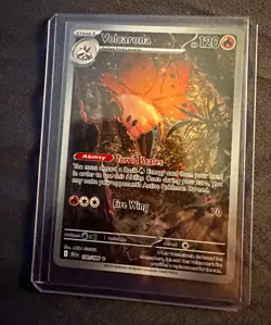 Pokemon Volcarona 100/086 Sv: Black Bolt Illustration Rare Holo Full Art EN - Image 1
