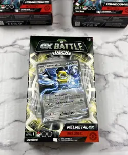 Pokemon Houndoom EX Battle Deck Factory Sealed & EX Battle Melmetal (Lot Of 3) - Image 2