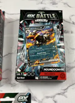 Pokemon Houndoom EX Battle Deck Factory Sealed & EX Battle Melmetal (Lot Of 3) - Image 4
